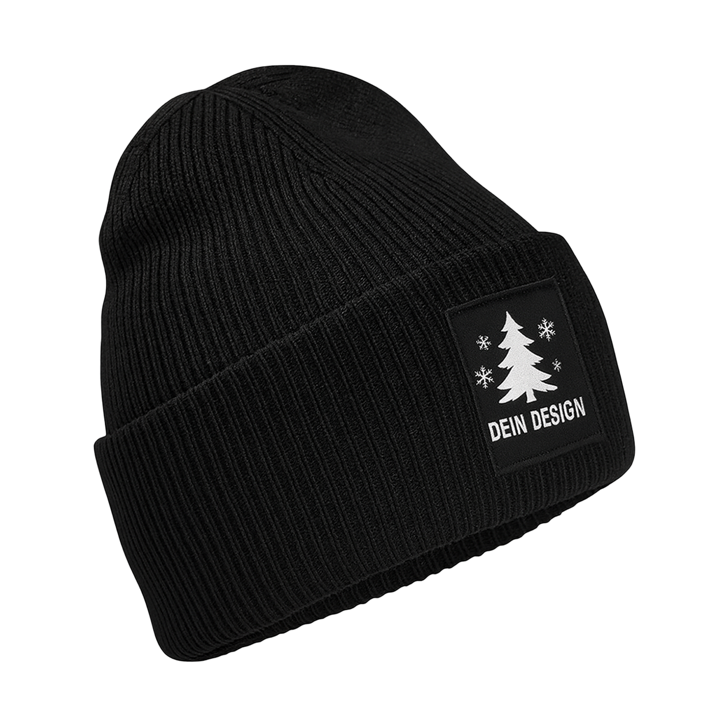 Kinder Cuff Patch Beanie bedruckt