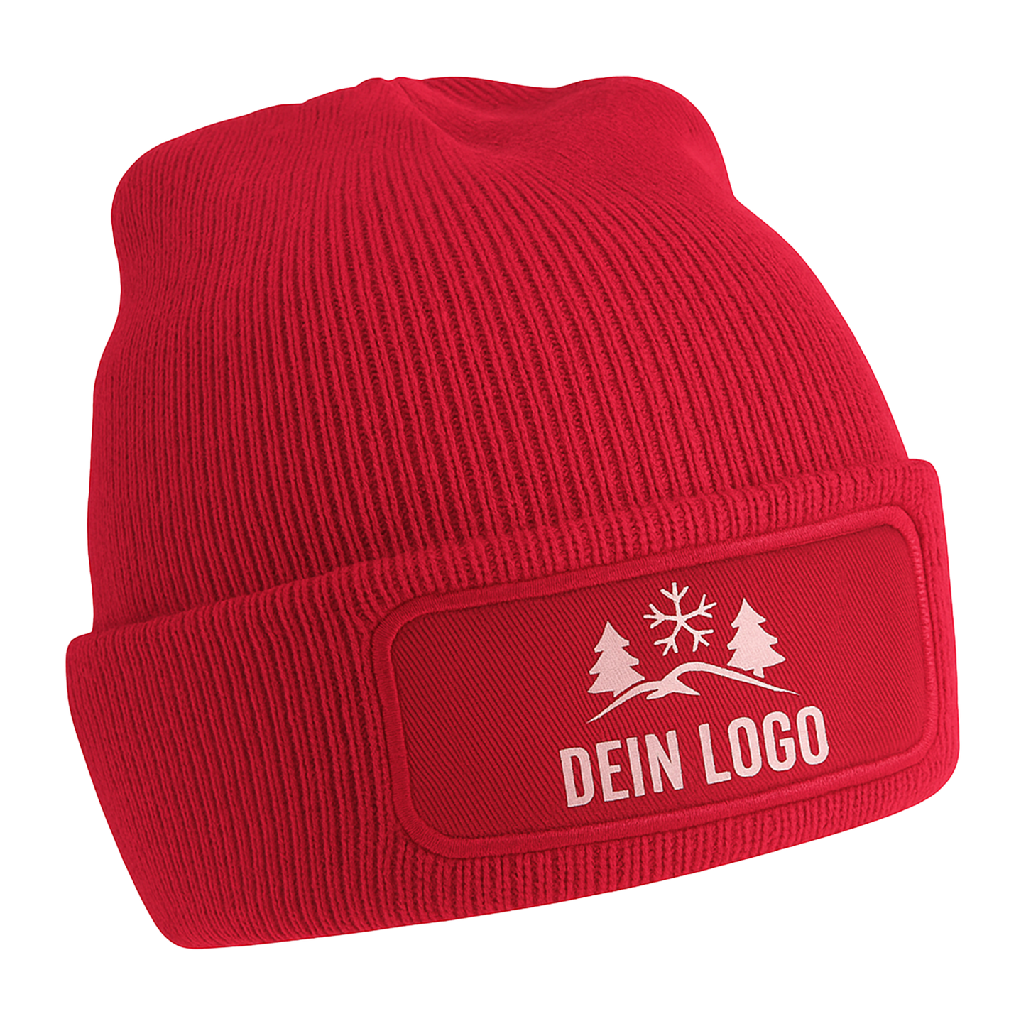 Classic Beanie mit Patch bedruckt