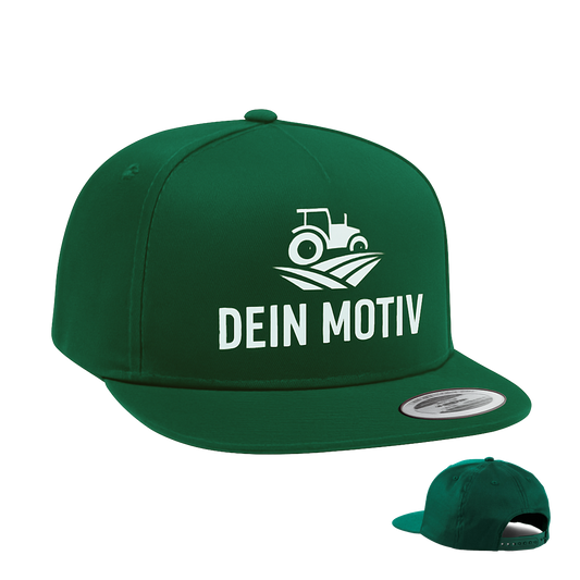 5 Panel Snapback Rapper Cap bedruckt