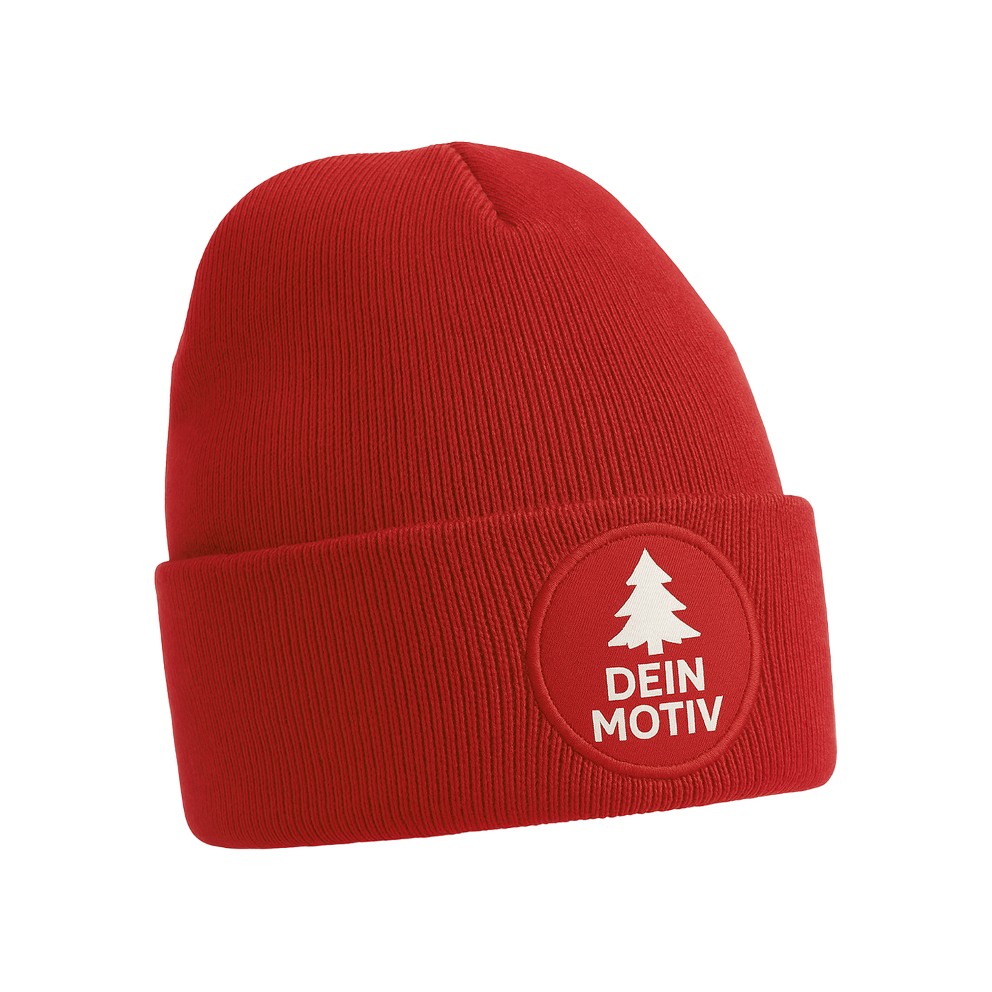 Circular Patch Beanie bedruckt