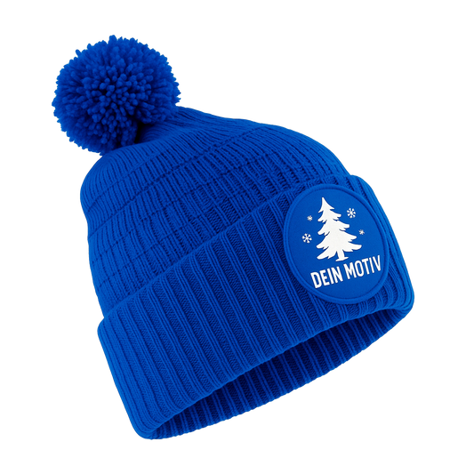 Fan Patch Beanie bedruckt