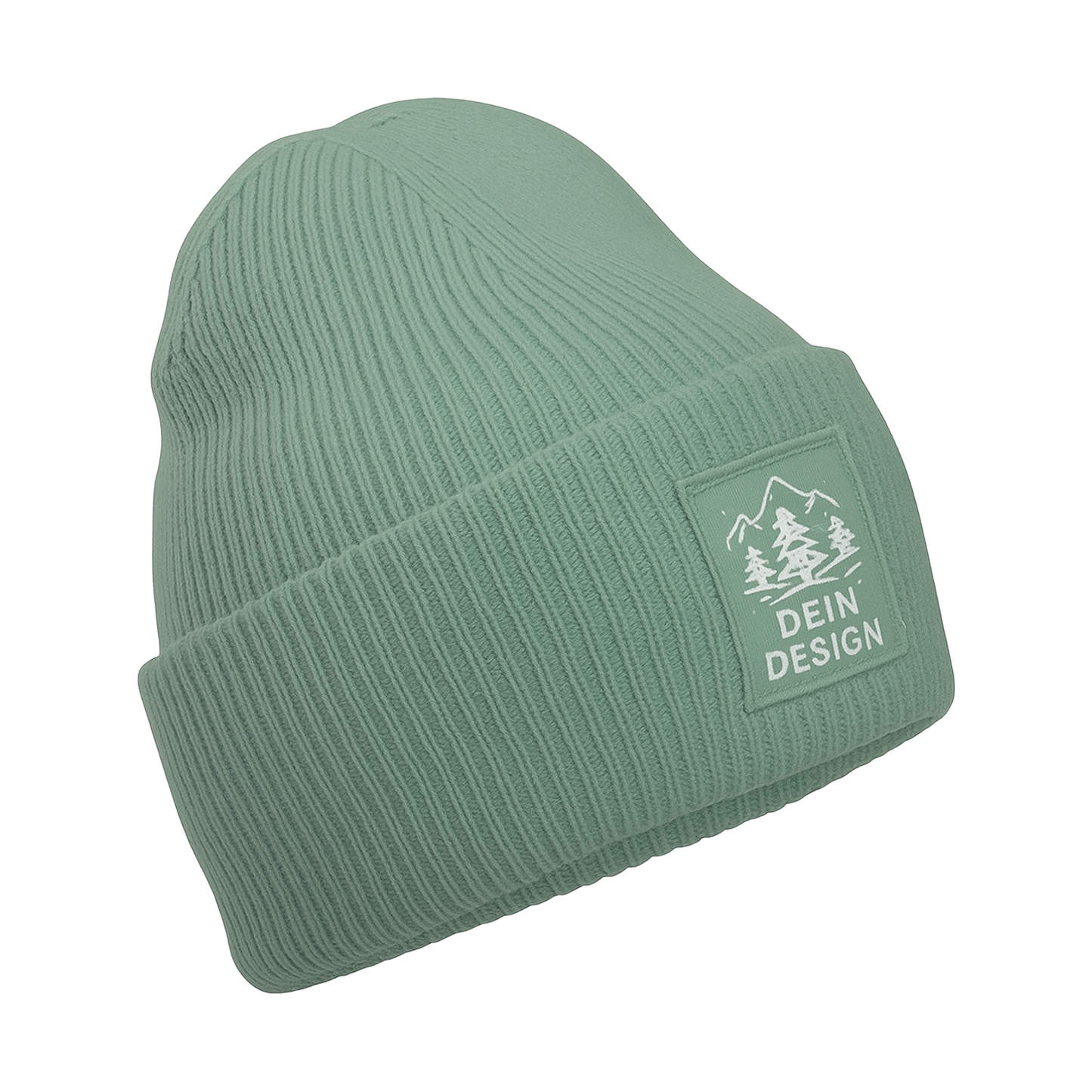 Cuff Patch Beanie bedruckt