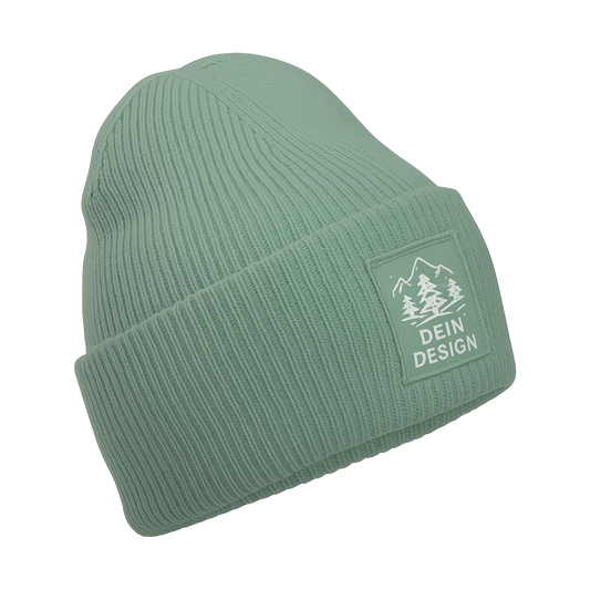Cuff Patch Beanie bedruckt